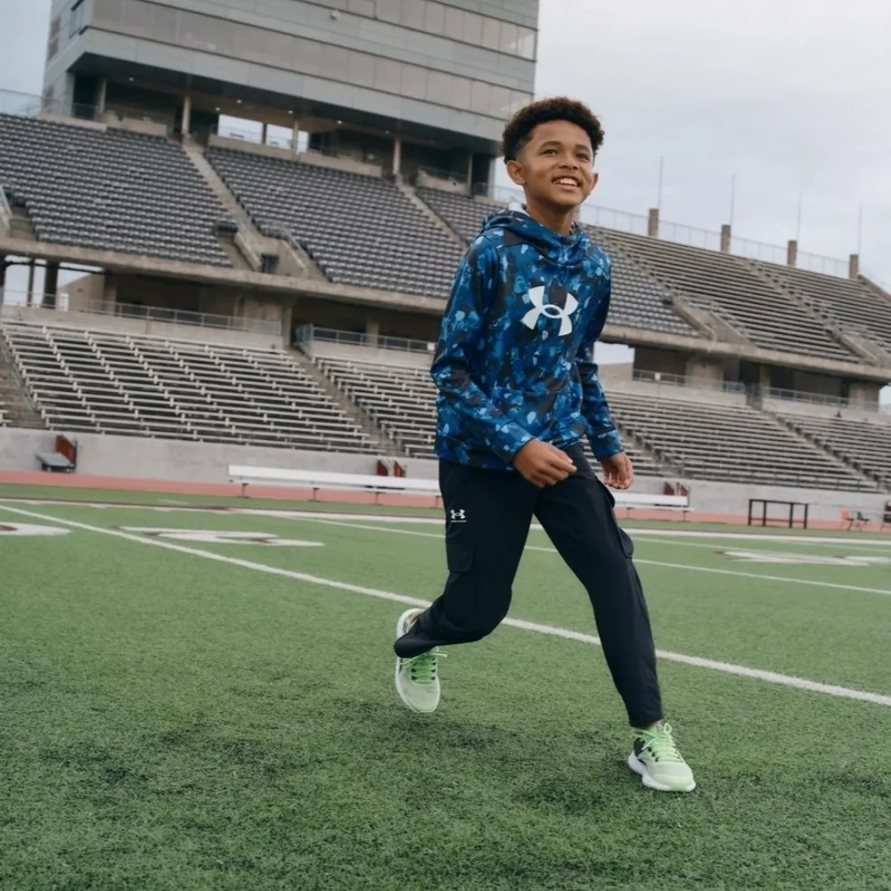 NWT Under Armour Fleece® Big Logo Grey Camo Hoodie - Youth Boys - Various Sizes - Picture 4 of 6